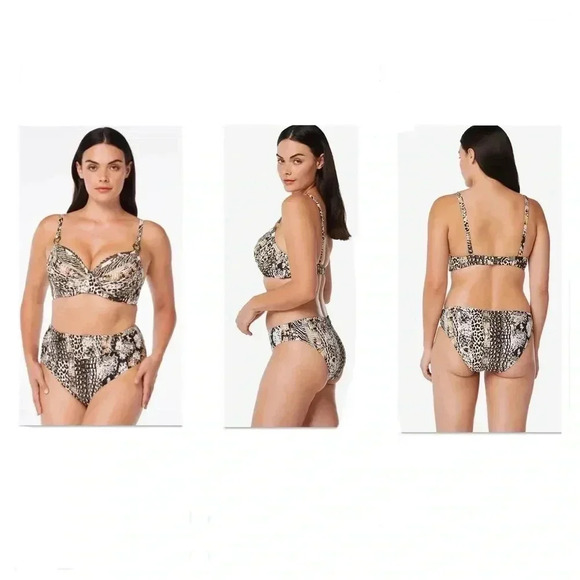 Bleu Rod Beattie® Walk On The Wild Side Size 34D and Bikini Bottom Size 8 - Picture 1 of 15